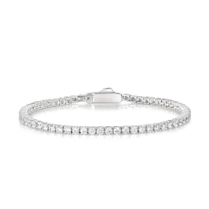 3 Carat Straight Line Tennis Bracelet