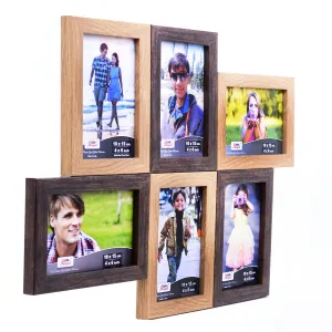 AJANTA ROYAL® 6 Photo Collage Photo Frame for wall decorations : A-113-MI (Beige-Ivory)