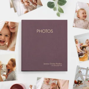 Large Photo Binder for 5x7 photos | Cover: Purple Linen | Available Personalized