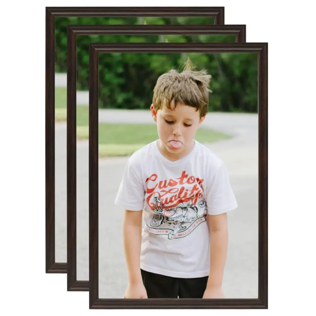 Photo Frames Collage 3pcs for Table Black 21x29.7cm MDF