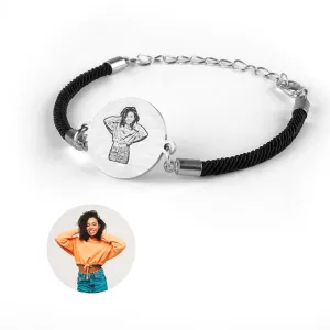Upload Your Photo Portrait Commemorative Memorial Bracelet Style One Size